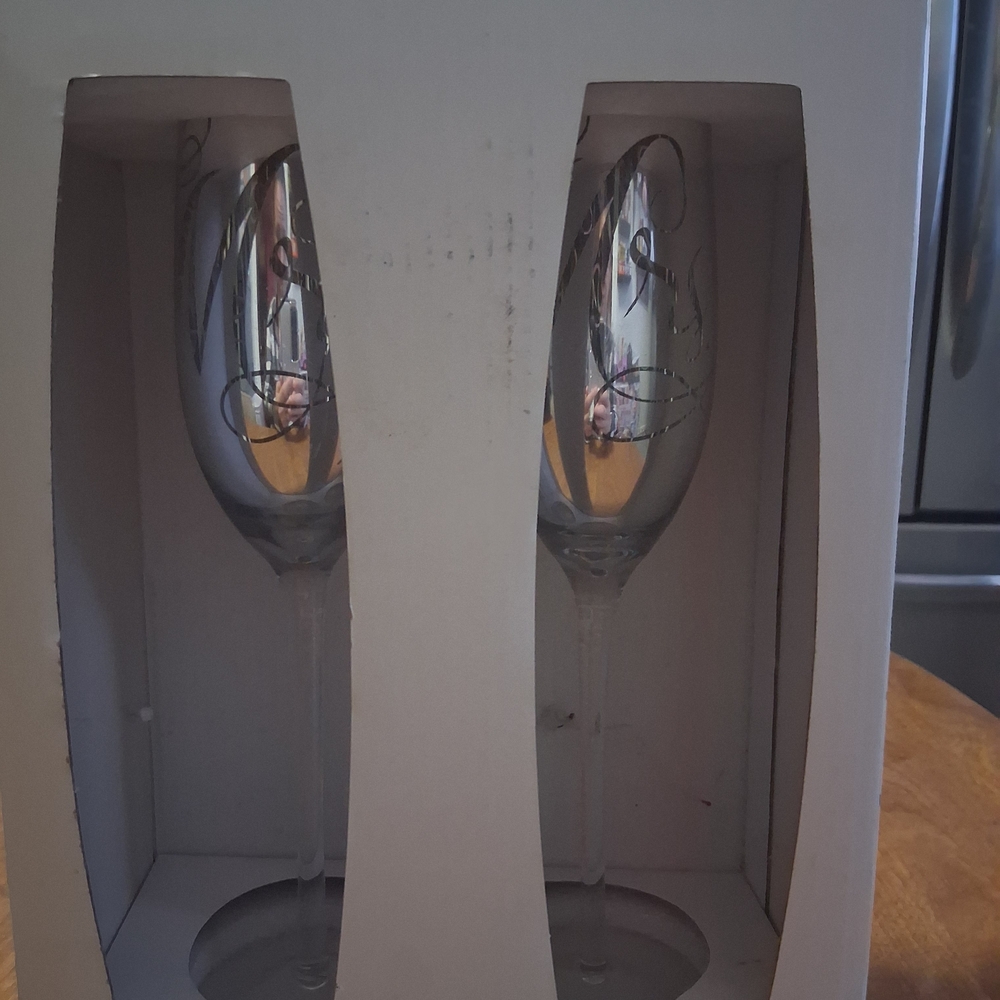 Refresh Champagne Flutes Set in Silver